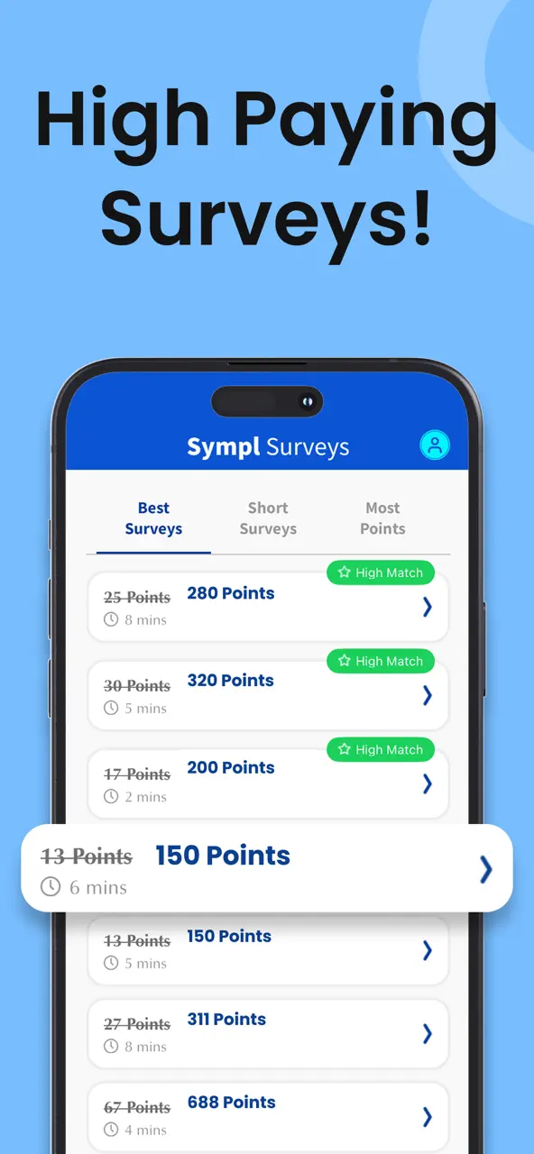 Sympl Surveys: Paid Surveys App Store pantalla 5 de 8 (store): App Store