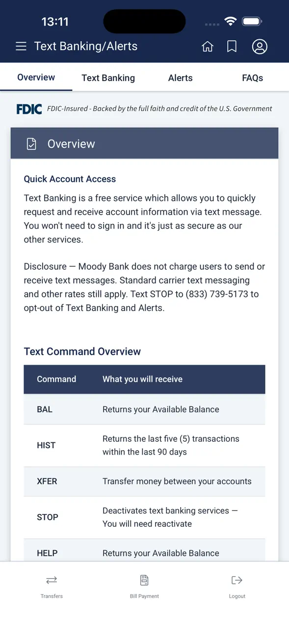 Moody National Bank App Store tela 5 de 5 (store): App Store