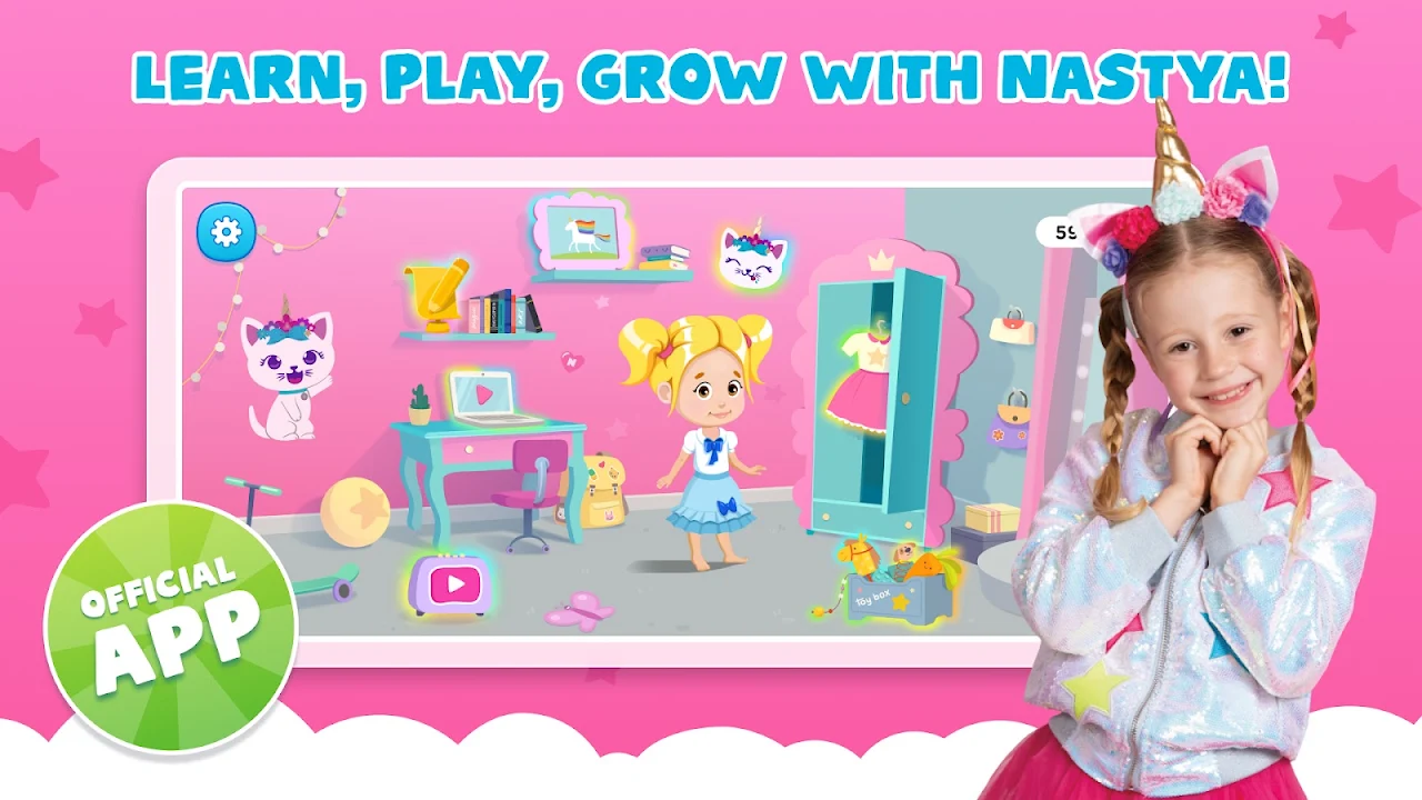 Google Play flow in Learn Like Nastya: Kids Games