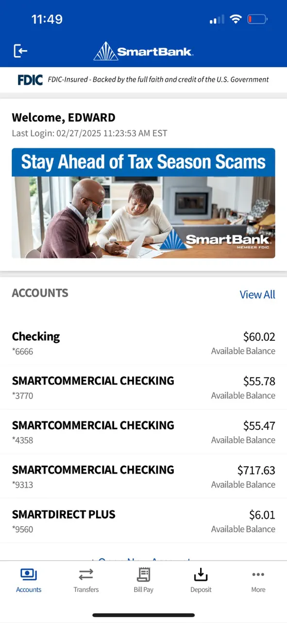 App Store flow in SmartBank Mobile Banking