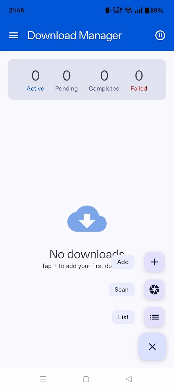 Google Play flow in Acelerador gerente de download