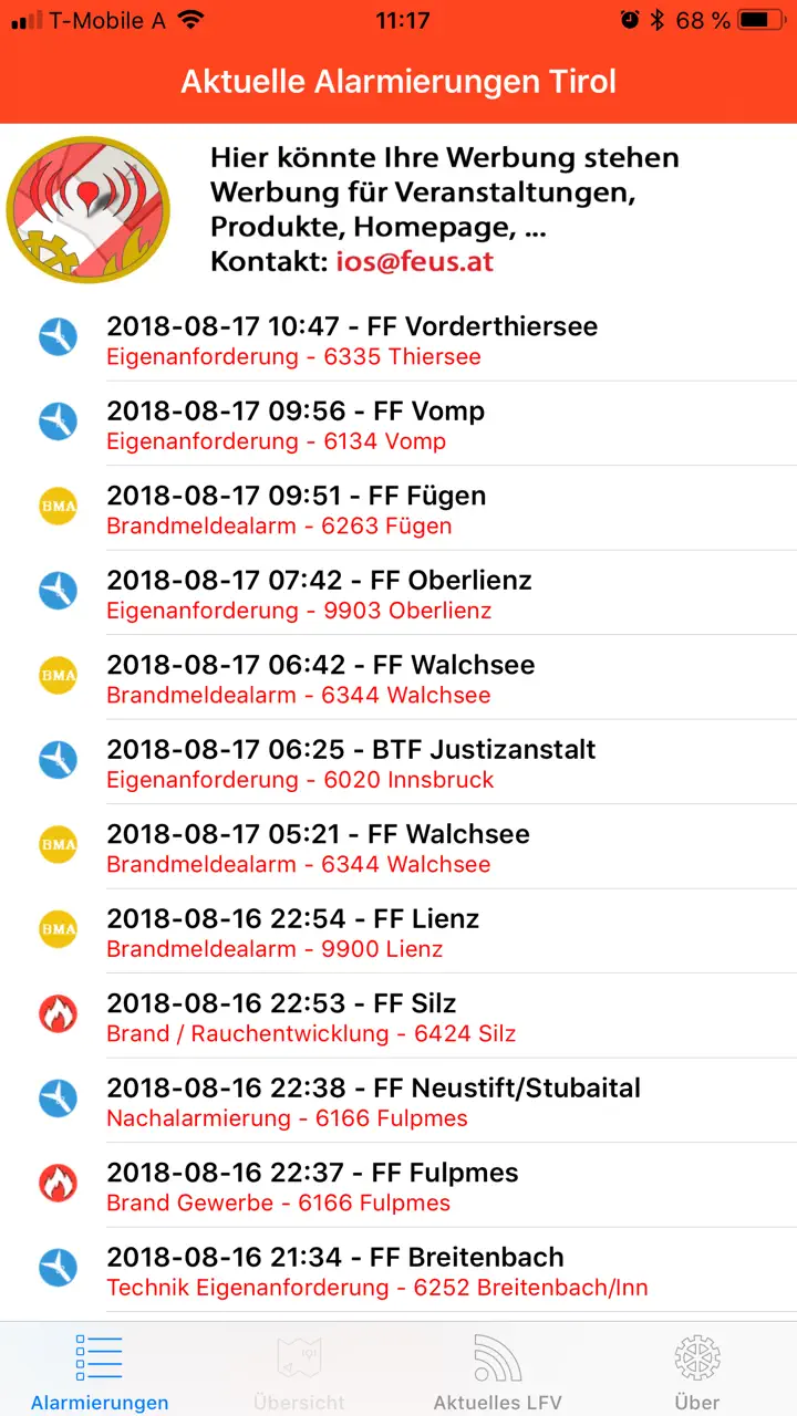 App Store flow in Einsätze Tirol
