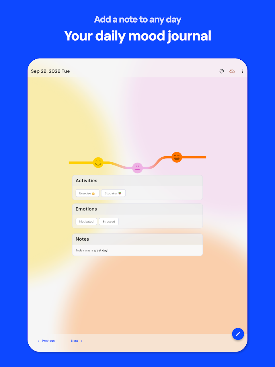 Mood Tracker & Journal: Pixels Google Play tela 13 de 16 (store): Google Play