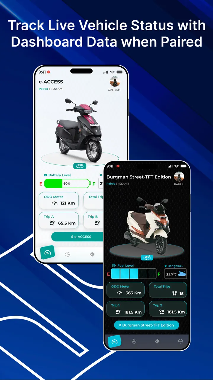 App Store flow in Suzuki Ride Connect