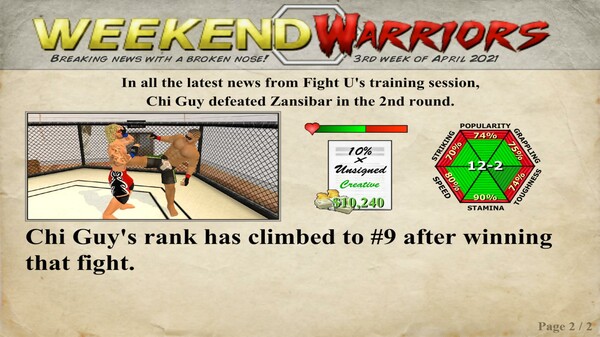Weekend Warriors MMA Screenshots screen 7 of 13 (game): Gameplay
