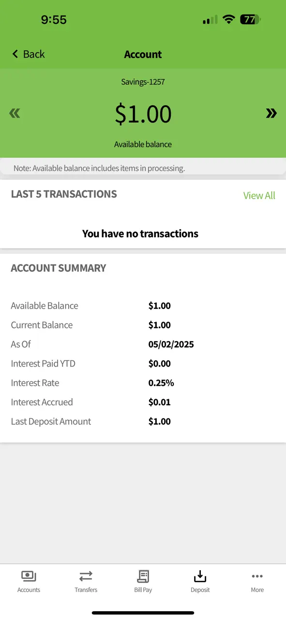 App Store flow in Traditions Bank Mobile Banking