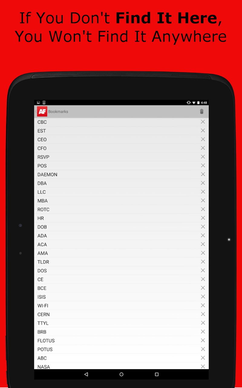 Acronym Finder Google Play pantalla 12 de 12 (store): Google Play
