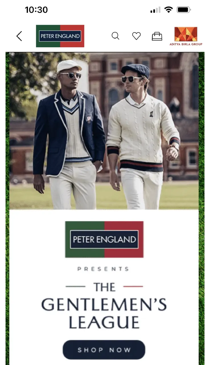 App Store flow in Peter England