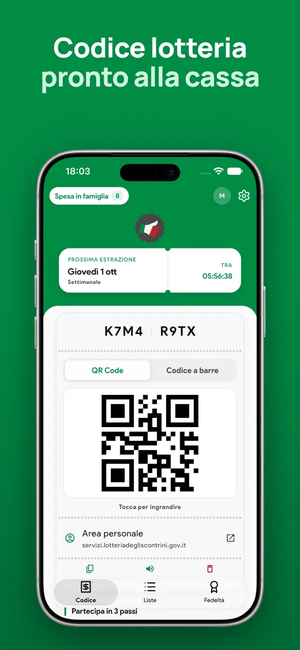 App Store flow in App Lotteria degli Scontrini