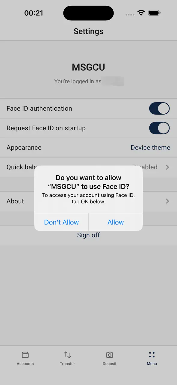 MSGCU Mobile App Store screen 6 of 6 (store): App Store