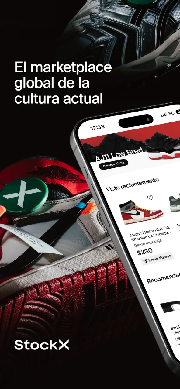 App Store flow in StockX: sneakers y ropa
