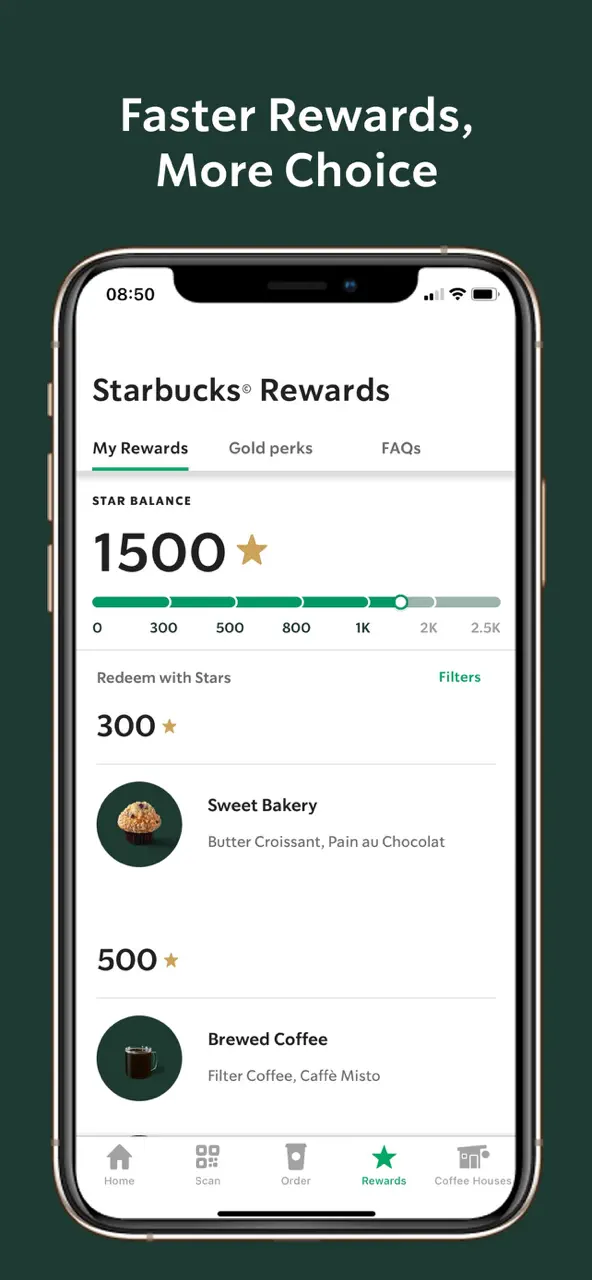Starbucks Switzerland App Store pantalla 8 de 8 (store): App Store