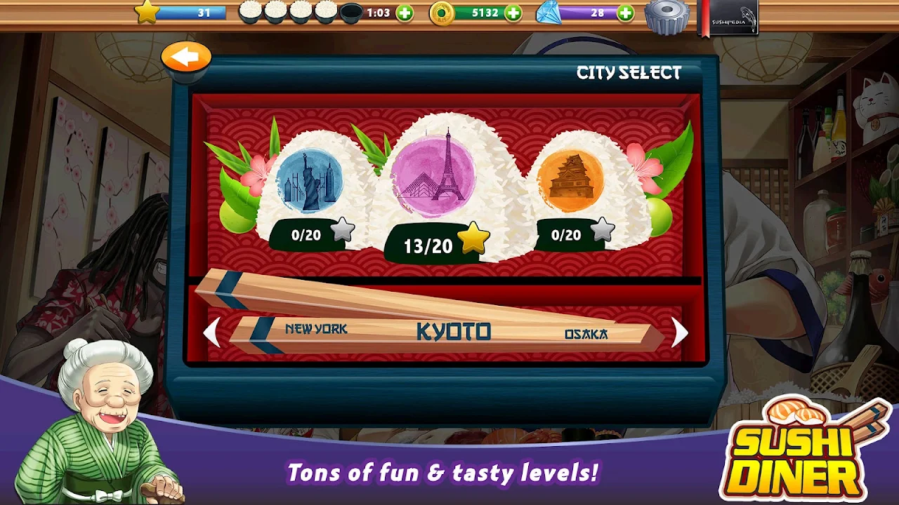 Sushi Diner - Fun Cooking Game Google Play pantalla 4 de 8 (store): Google Play