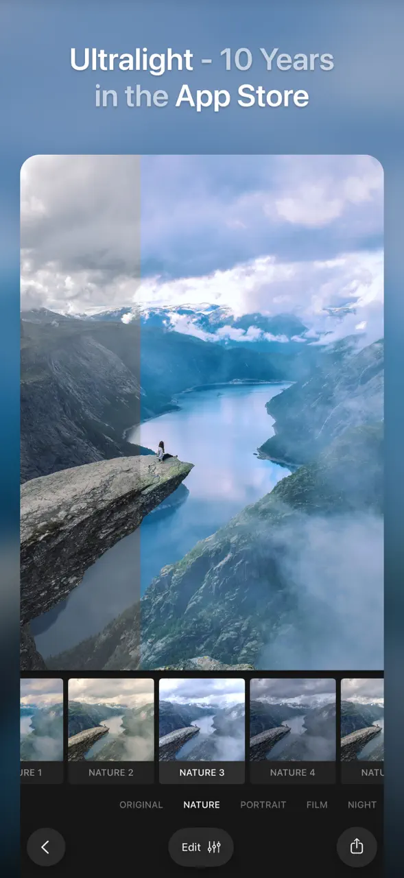 App Store flow in Ultralight: Photo Video Editor