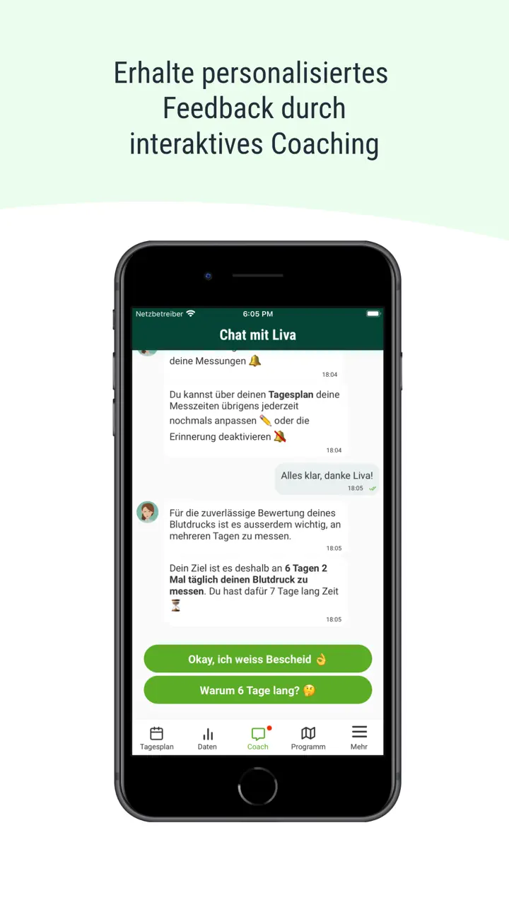 Sanitas Coach App Store pantalla 5 de 6 (store): App Store