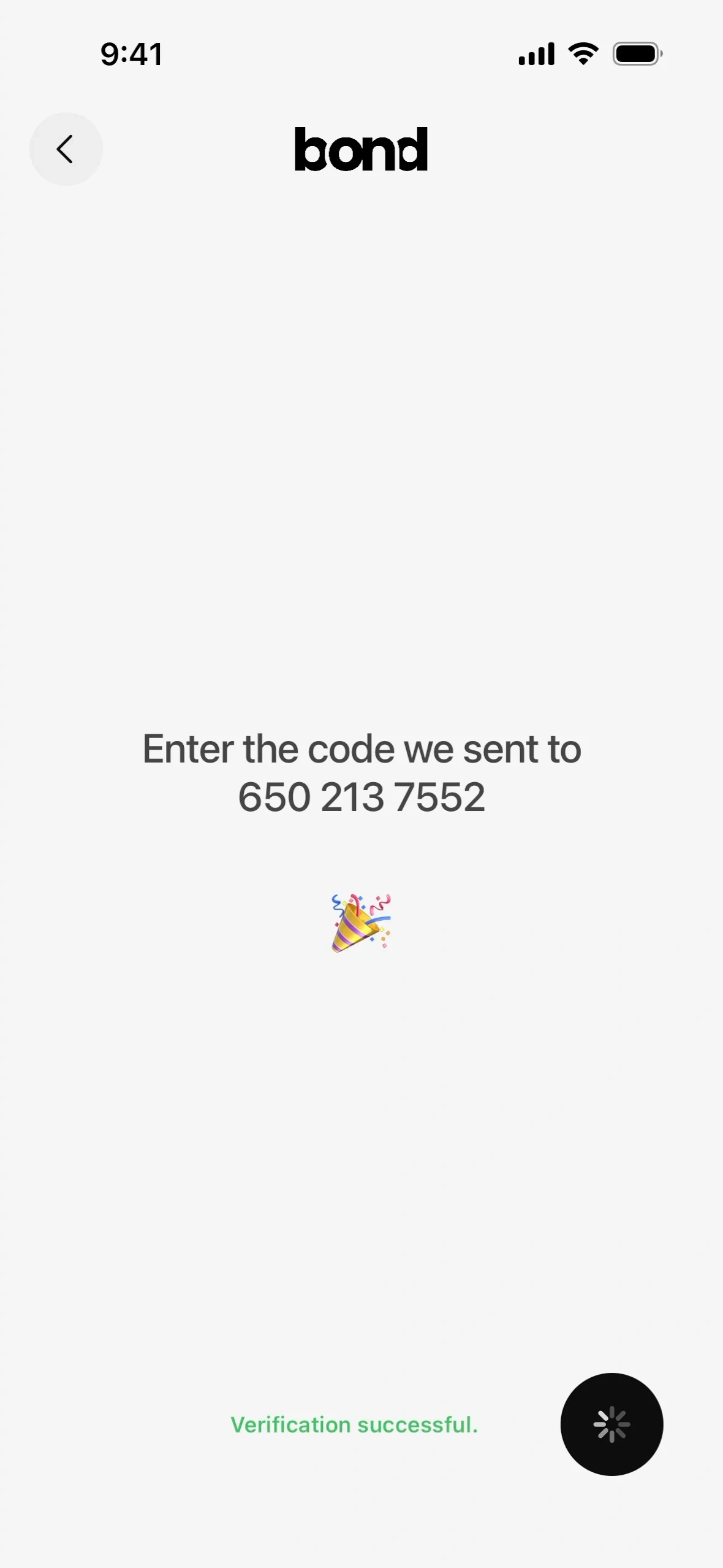 Bond Onboarding screen 6 of 23 (iOS)