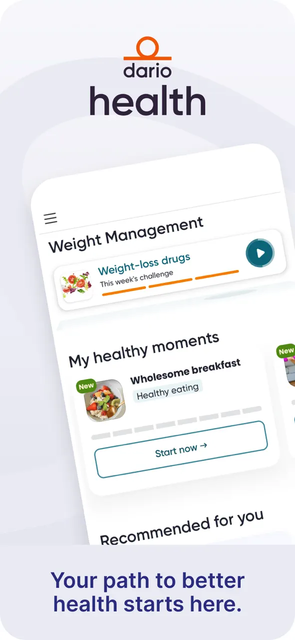 App Store flow in Dario Health