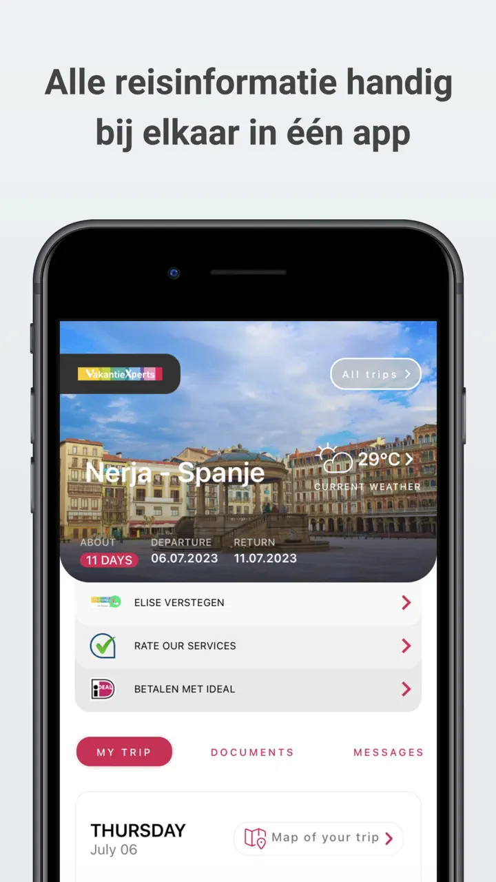 App Store flow in VakantieXperts