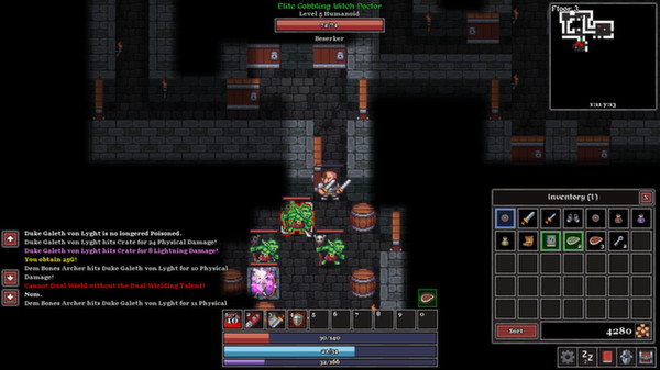 Claustrophobia: The Downward Struggle Screenshots pantalla 5 de 9 (game): Gameplay
