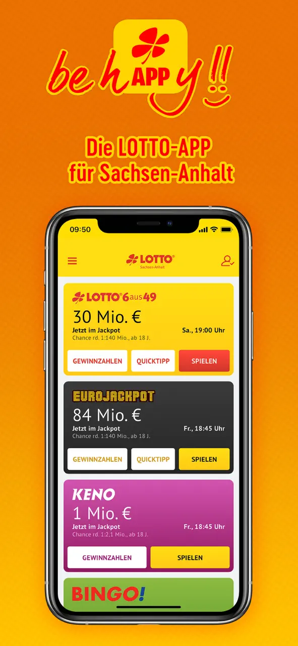 App Store flow in LOTTO-APP für Sachsen-Anhalt