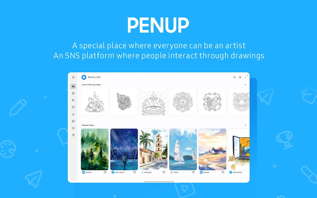 PENUP – Drawing-sharing SNS Google Play screen 9 of 13 (store): Google Play
