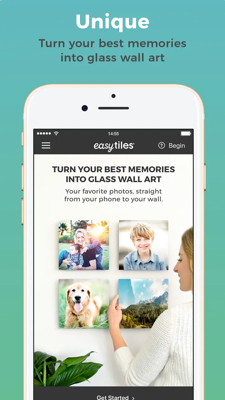 App Store flow in EasyTiles - Glass Photo Prints