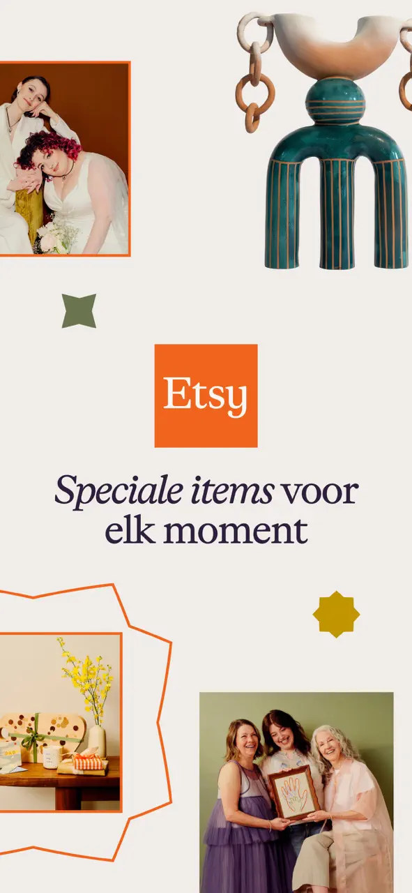 App Store flow in Etsy: shop mode en wonen