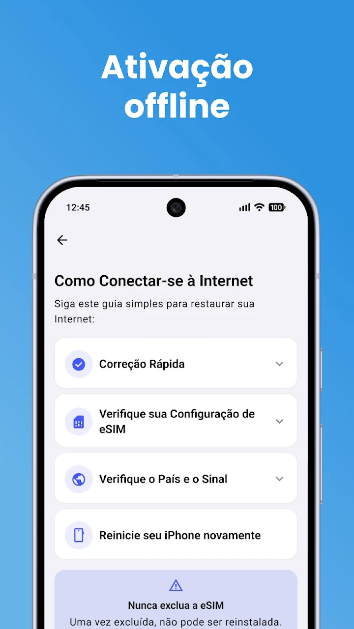 eSIM Viagens e Dados Móveis Google Play screen 6 of 8 (store): Google Play