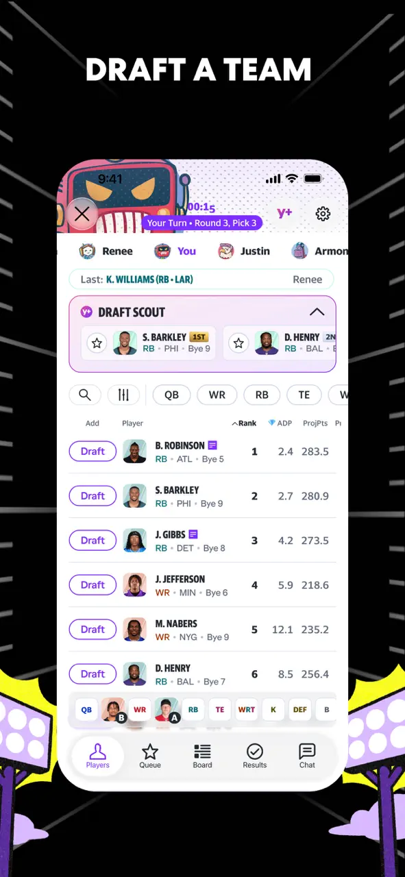 App Store flow in Yahoo Fantasy Sports: NFL, MLB