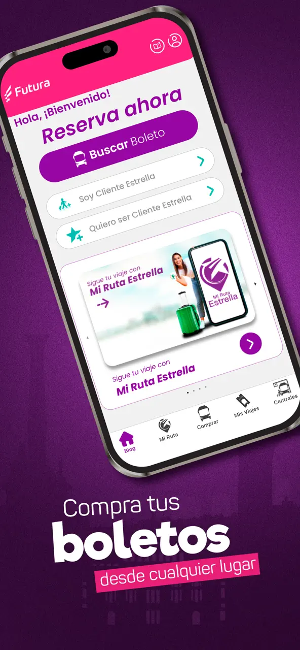 App Store flow in Futura Boletos Autobús