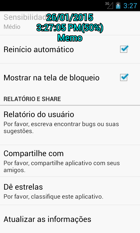 Sempre visível relógio e memo Google Play pantalla 6 de 6 (store): Google Play
