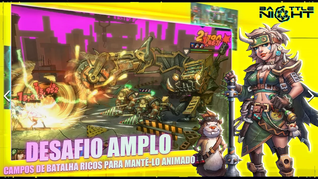 Battle Night: Cyberpunk RPG Google Play pantalla 6 de 15 (store): Google Play