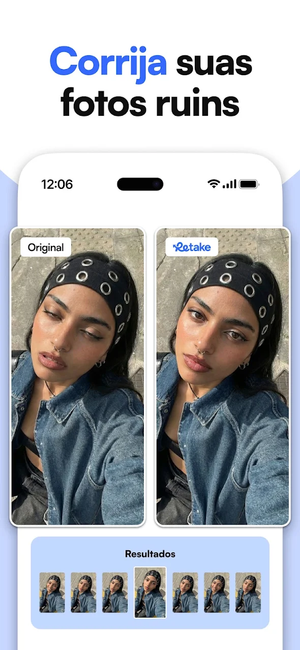 Retake AI: Editor de Fotos Google Play pantalla 4 de 8 (store): Google Play