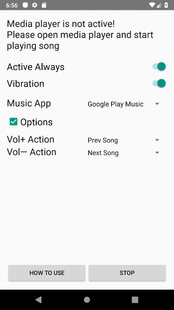 Google Play flow in Skip by Volume