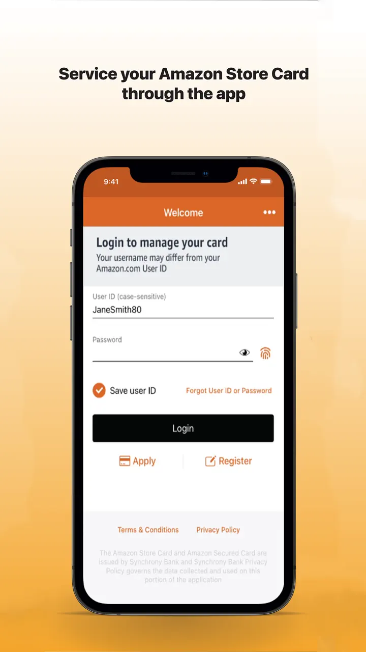 App Store flow in Amazon Store Card
